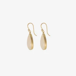 18k & pear-shaped moonstone drop earrings, 15.88ct