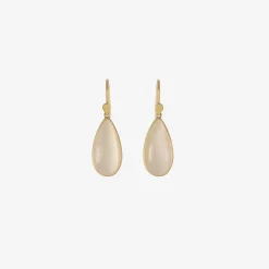 18k & pear-shaped moonstone drop earrings, 15.88ct