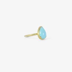 18k & pear-shaped persian turquoise ring