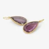 18k & pear-shaped violet tourmaline sequin drop earrings, 11.73ct