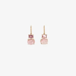 14k & pink tourmaline paired drop earrings, 8.43ct