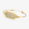 18k & platinum bracelet with two diamonds