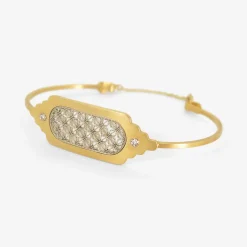 18k & platinum bracelet with two diamonds