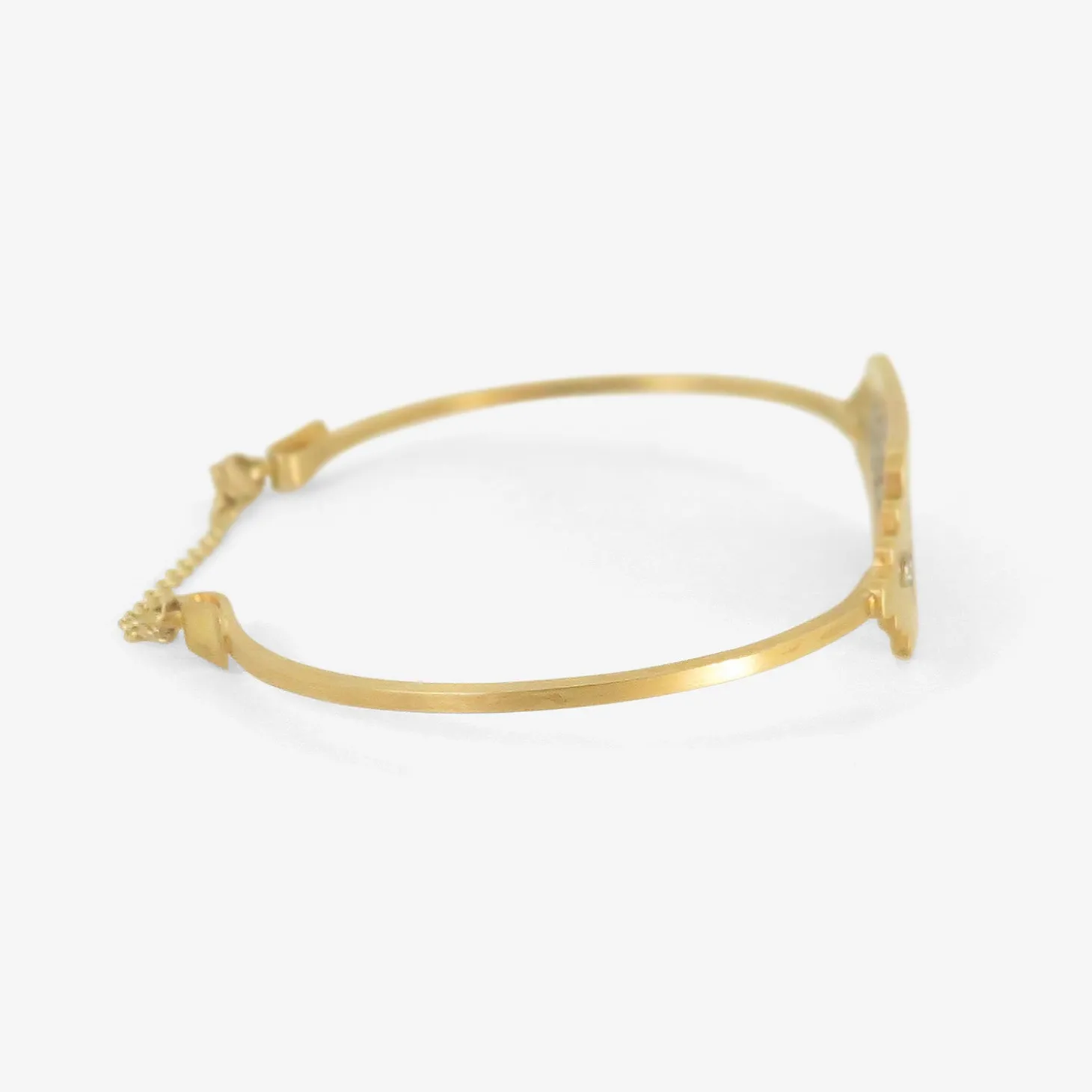 18k & platinum bracelet with two diamonds