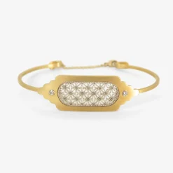 18k & platinum bracelet with two diamonds
