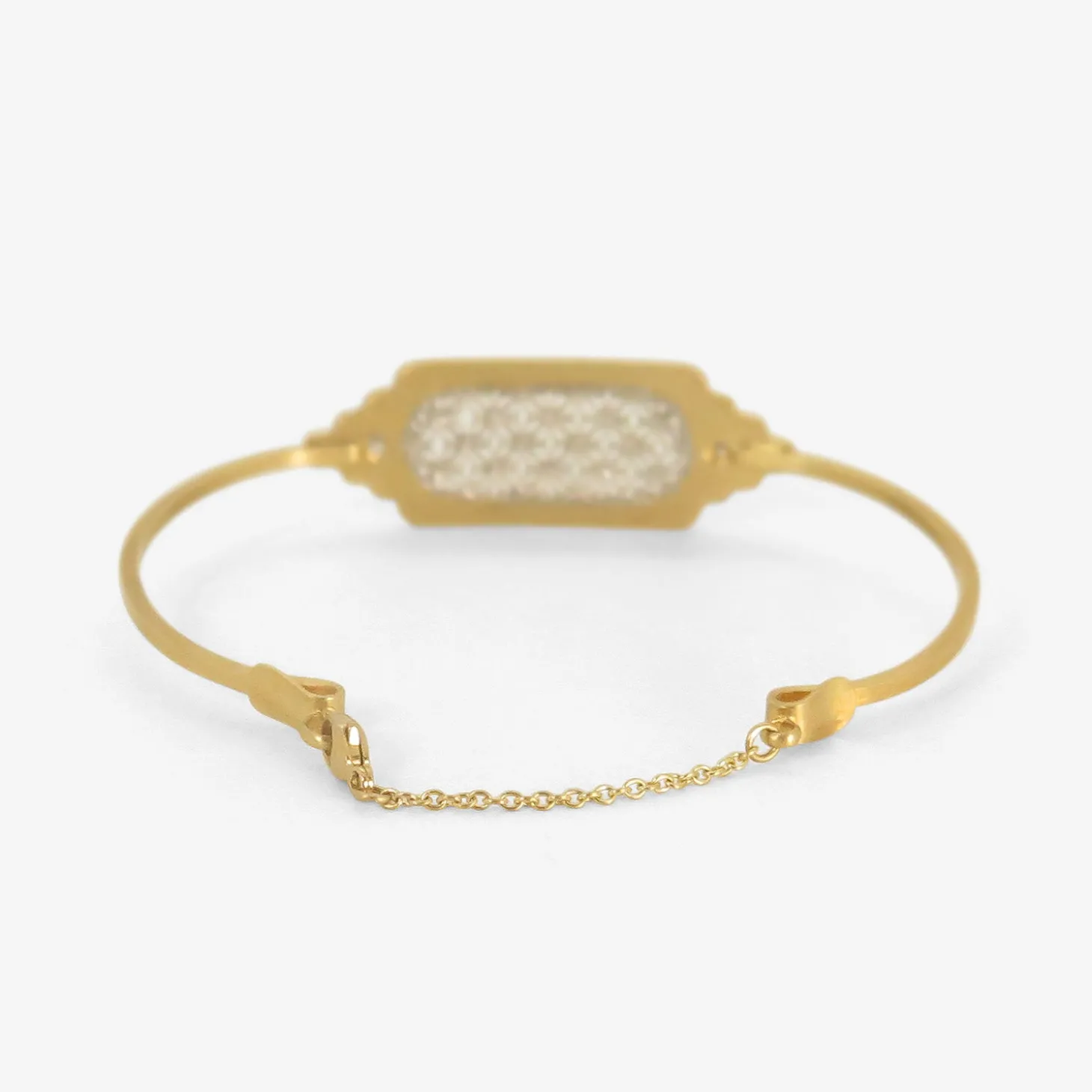 18k & platinum bracelet with two diamonds