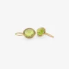 18k & platinum cabochon peridot earrings