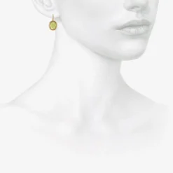 18k & platinum cabochon peridot earrings