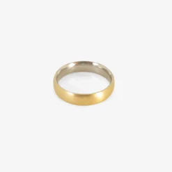 18k & platinum comfort band, 4mm
