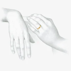 18k & platinum comfort band, 4mm