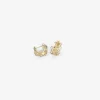 18k & platinum coronet hoops with champagne diamonds
