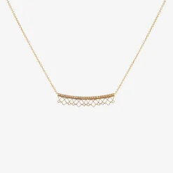 18k & platinum cosmic necklace with white diamond pavé
