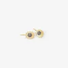18k & platinum fractal earrings with diamonds and sapphires