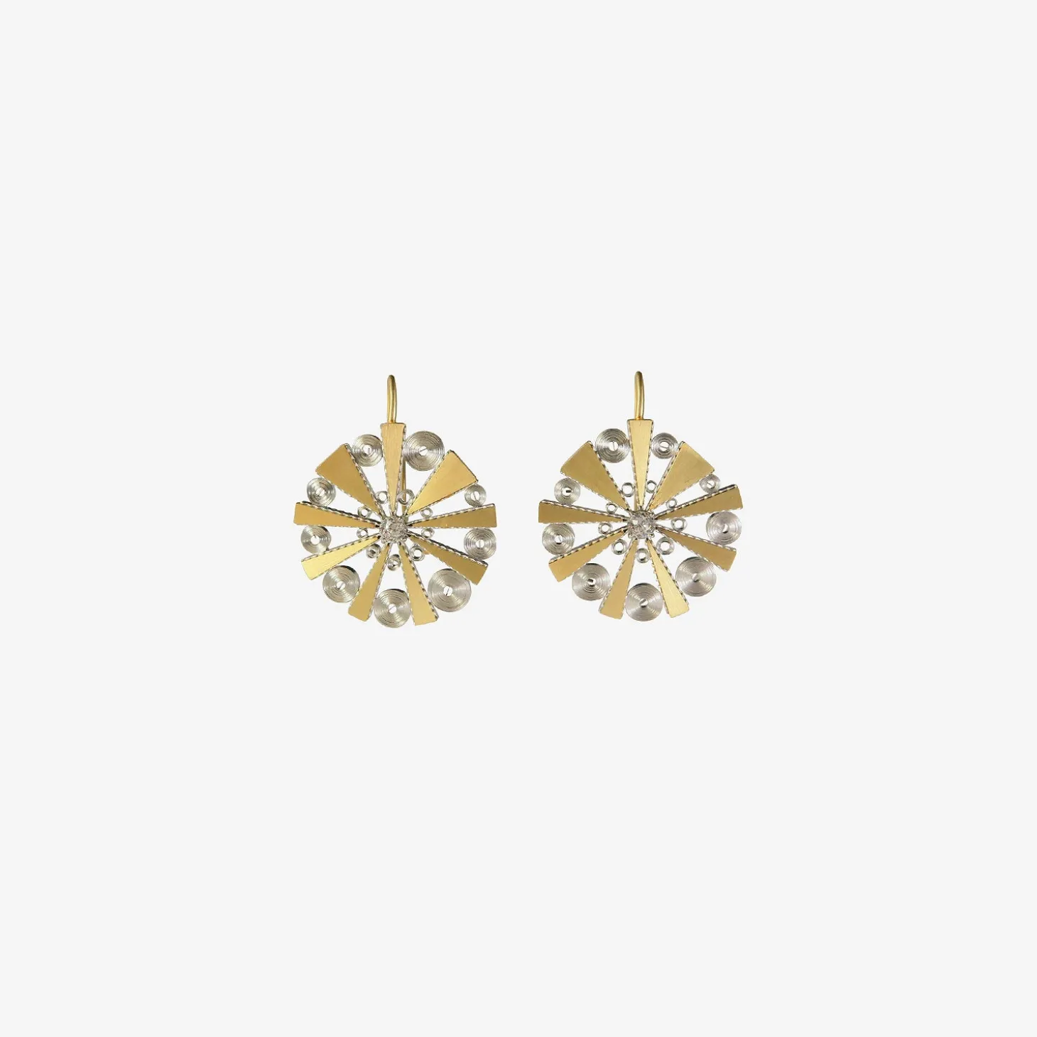 18k & platinum halation earrings with diamonds