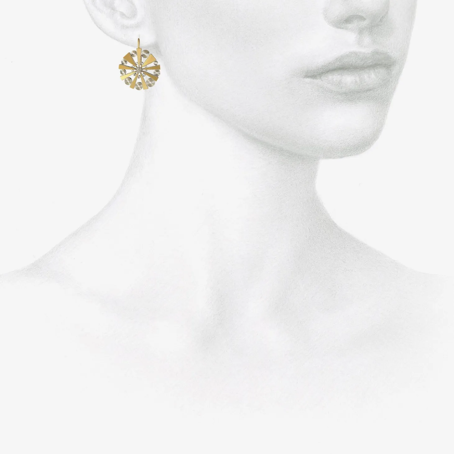 18k & platinum halation earrings with diamonds