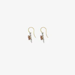18k & platinum handspun earrings with pink tourmaline