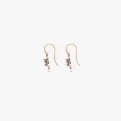 18k & platinum lacy flower earrings with tanzanite