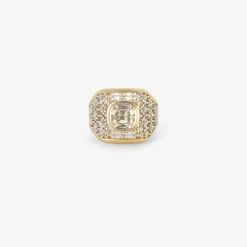 18k & platinum ring with cushion-cut diamond, 1.50ct