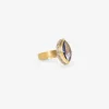 18k & platinum ring with marquis-shaped tanzanite, 1.32ct