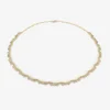 18k & platinum rows of bows necklace with diamonds