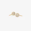 18k & platinum small damask earrings with white diamonds