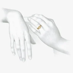 18k & platinum tune band with old european cut diamond, .59ct
