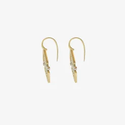 18k & platinum tune earrings with diamonds