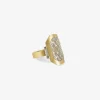 18k & platinum wide ring with diamonds