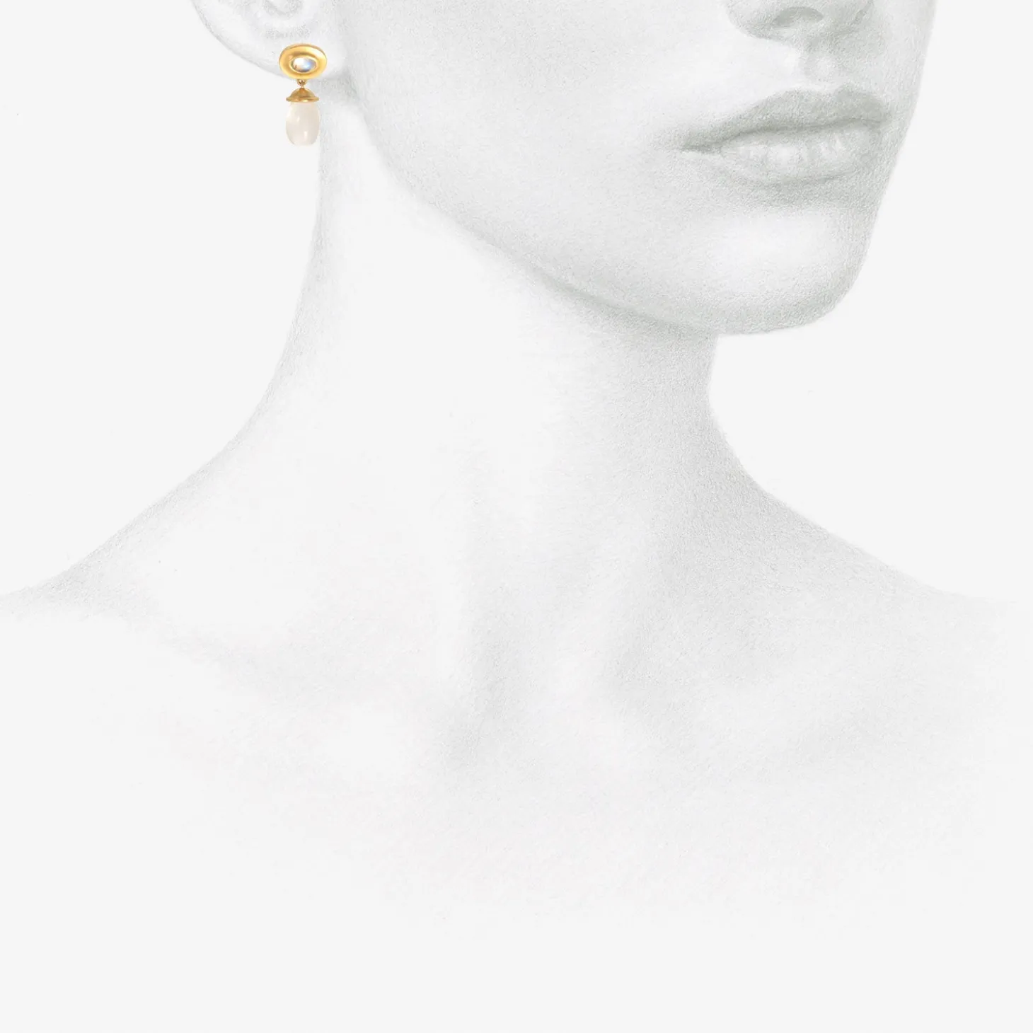 22k & rainbow moonstone alabastra dangle earrings