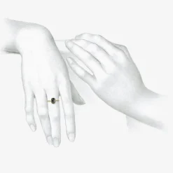 18k & rectangular black lacy diamond ring, 1.25ct