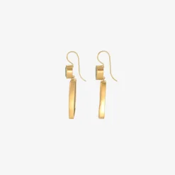 22k & rectangular boulder opal earrings with zambian emerald