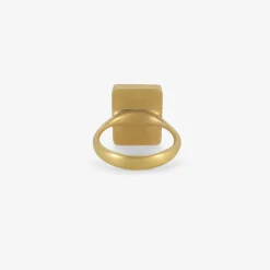 18k & rectangular chrysoprase ring, 9.82ct