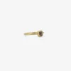 18k & rectangular dark brown diamond ring, .6ct