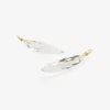 18k & rock crystal brancusi earrings