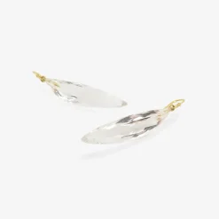 18k & rock crystal brancusi earrings