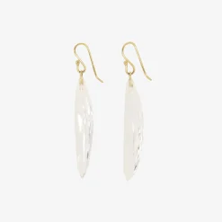 18k & rock crystal brancusi earrings