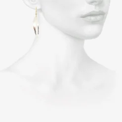 18k & rock crystal brancusi earrings