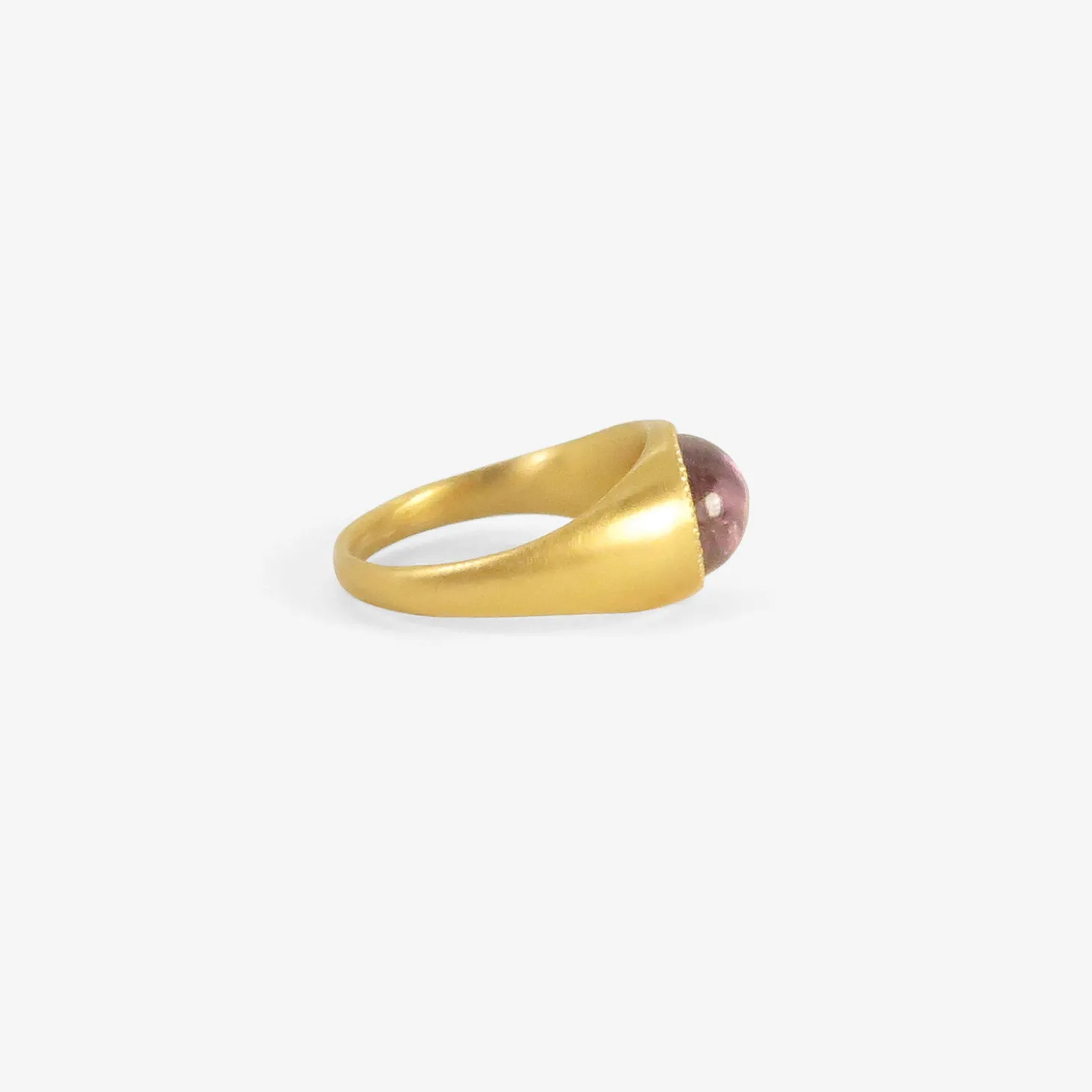 22k & rose tourmaline roz ring