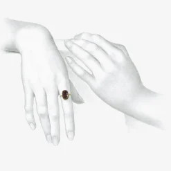 18k & rose-cut cushion-shaped rusty diamond ring, 3.75ct