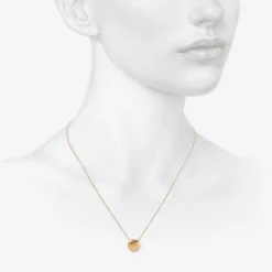 14k & rose-cut diamond small snowy ledge pendant, .06ct