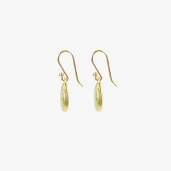 18k & rose-cut yellow diamond earrings