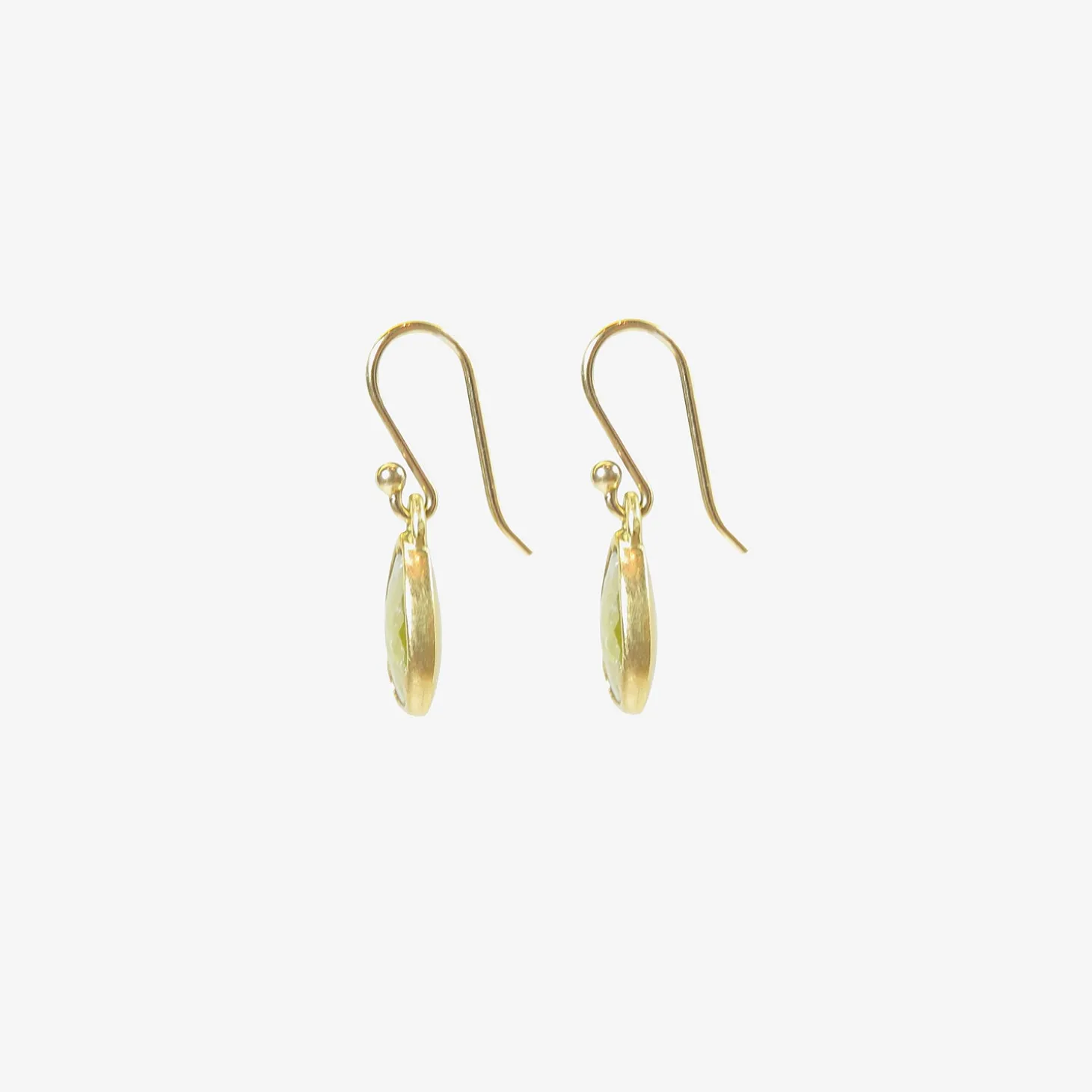 18k & rose-cut yellow diamond earrings