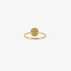18k & round cat's eye tourmaline ring