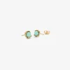 18k & round persian turquoise studs