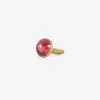 18k & round pink tourmaline ring, 9.24ct.