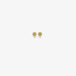 18k & round rose-cut champagne diamond studs, .56ct