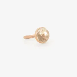 18k & round rutilated quartz ring, 9.67ct