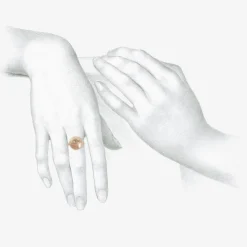 18k & round rutilated quartz ring, 9.67ct