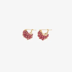 18k & ruby basket earrings