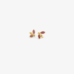18k & ruby gem bug studs, 1.77ct